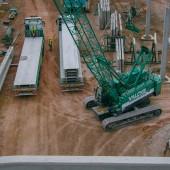  VDL Roeselare Valcke Prefab Beton kraan in actie 